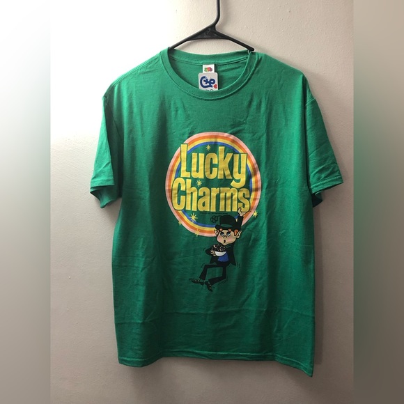 _NEW_ General Mills Lucky Charms Green T-Shirt - Picture 1 of 3